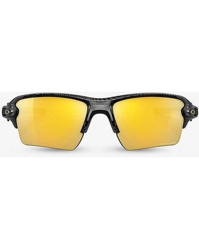 Oakley Oo9188 Flak 2.0 Xl Rectangle-frame Acetate Sunglasses - Yellow
