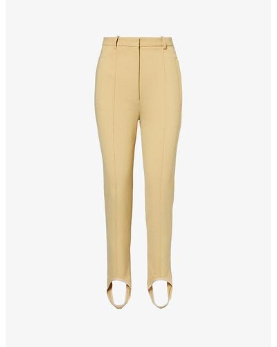 Givenchy Strirrup-hem Mid-rise Stretch-woven Pants - Natural