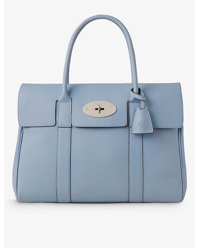 Mulberry Bayswater Small Leather Tote Bag - Blue