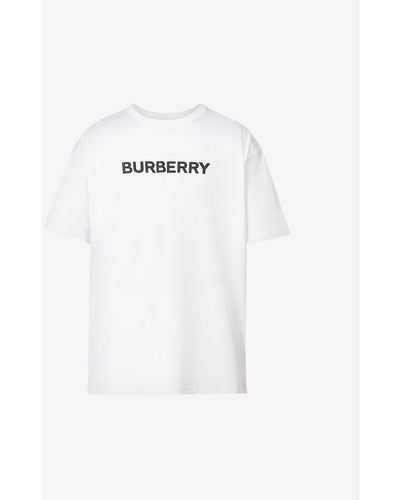 Burberry Harriston Brand-print Cotton-jersey T-shirt - White
