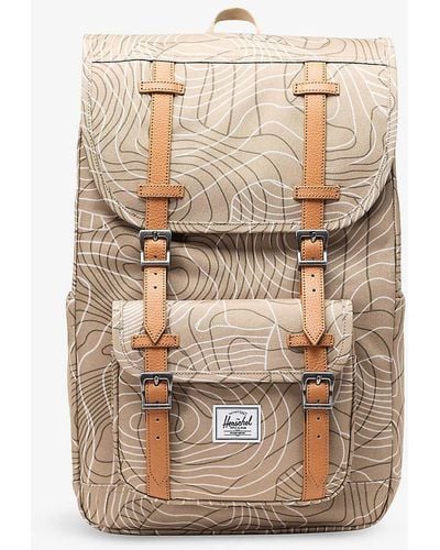 Herschel Supply Co. Little America Graphic-print Recycled-polyester Backpack - Natural