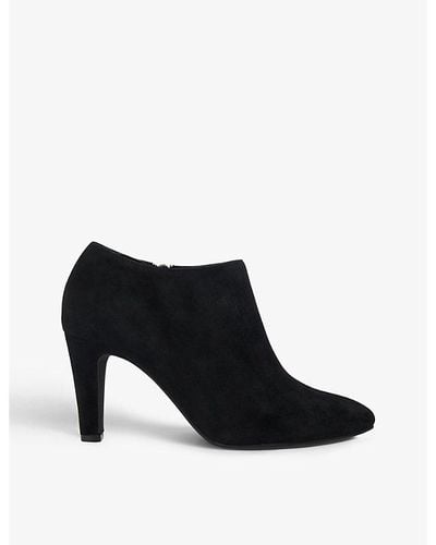 Dune Opinion Block-heel Suede Ankle Boots - Black