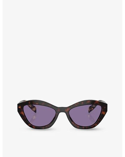 Prada Pr A02s Butterfly-frame Acetate Sunglasses - Purple