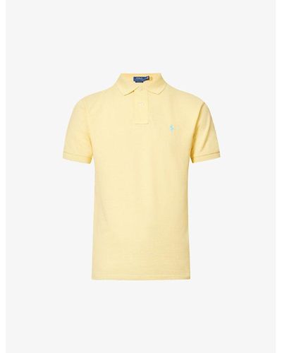 Polo Ralph Lauren Logo-embroidered Cotton-piqué Polo Shirt Xx - Yellow