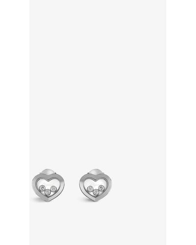 Chopard Happy Diamonds 18ct White-gold And Diamond Earrings