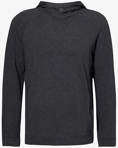 lululemon Slip-pocket Regular-fit Stretch Cotton-blend Hooded Sweatshirt X - Blue