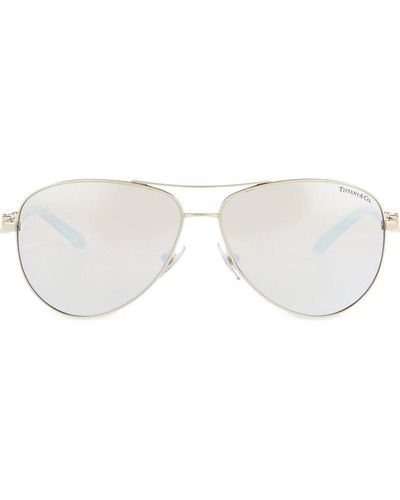 Tiffany & Co. Tf3049-b -toned Aviator Sunglasses - Metallic