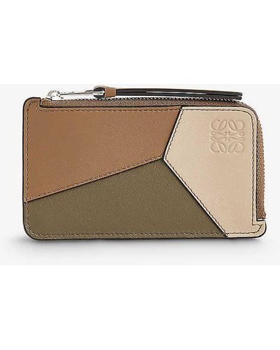 Loewe Puzzle Edge Leather Card Holder - Natural
