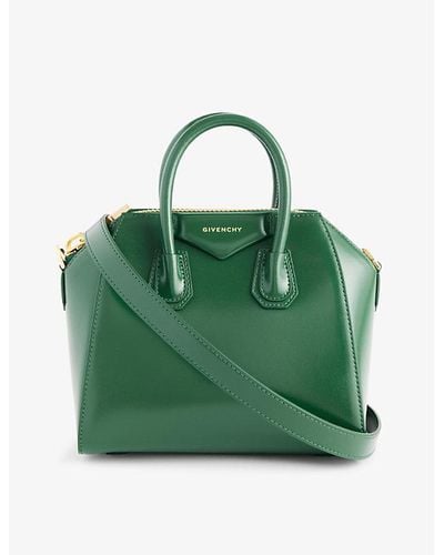 Givenchy Antigona Mini Leather Top-handle Bag - Green