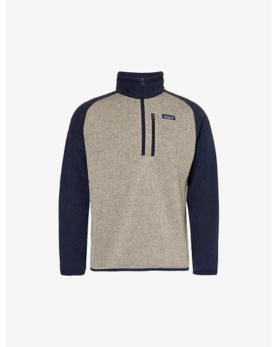 Patagonia Better Jumper Quarter-zip Recycled-polyester Sweatshirt - Blue