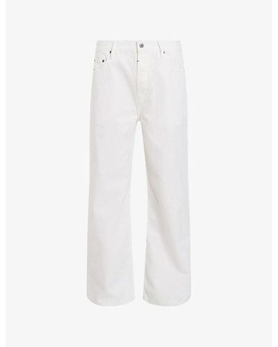 AllSaints Lenny Branded-hardware Denim Jeans - White