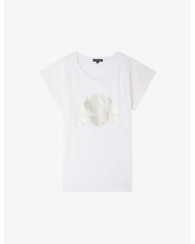 Soeur Valentina Graphic-print Short-sleeve Organic-cotton T-shirt - White