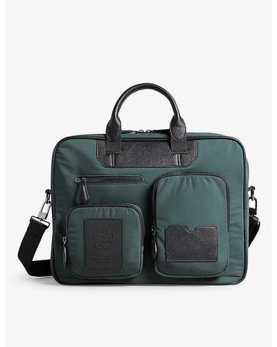 Ted Baker Mover Recycled-polyester Document Bag - Green