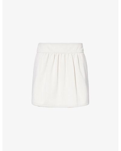 Max Mara Nettuno Side-pocket Woven Mini Skirt - White