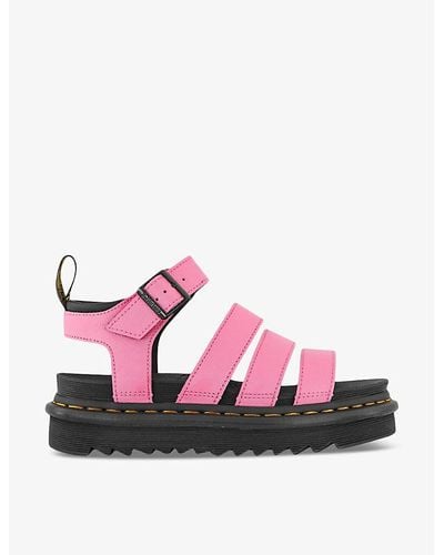 Dr. Martens Blaire-strap Coated-leather Sandals - Pink