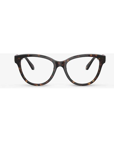 Swarovski Sk2004 Round-frame Acetate Glasses - Brown