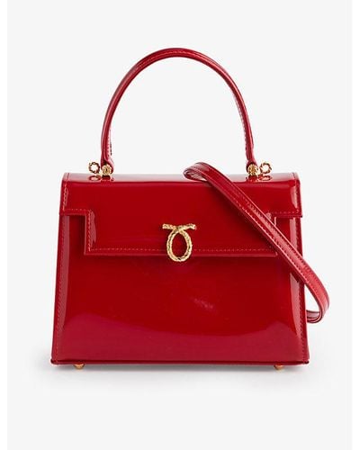 Launer Judi Leather Top-handle Bag - Red
