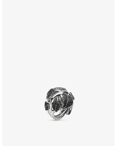 Shaun Leane Blackthorn Sterling- And Black Spinel Ring - White