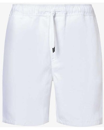 Derek Rose Sydney Drawstring-waistband Linen Shorts Xx - White