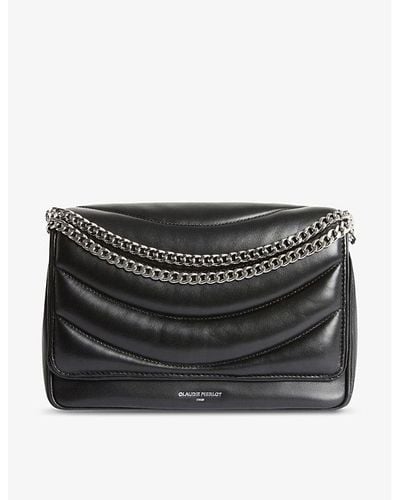 Claudie Pierlot Angeli Leather Shoulder Bag - Black