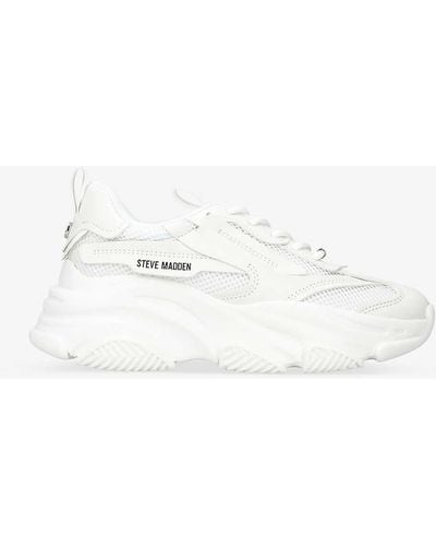 Steve Madden Possession Chunky-sole Mesh Trainers - White