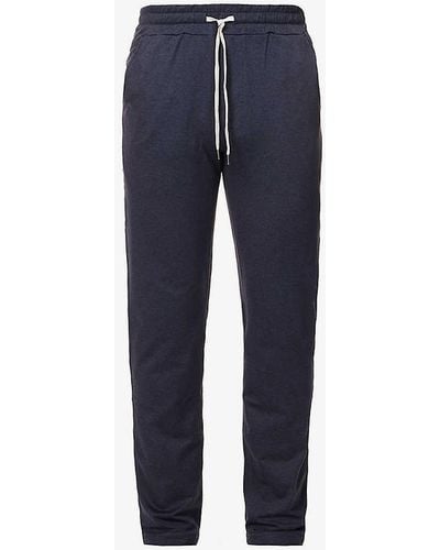 Vuori Ponto Mid-rise Tapered-leg Stretch Recycled-polyester jogging Botto - Blue