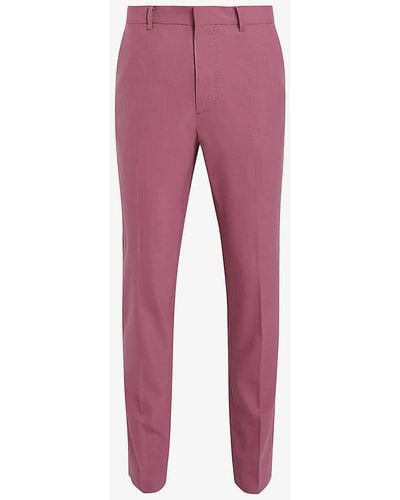 AllSaints Aura Straight-leg Skinny-fit Stretch-woven Trousers - Red