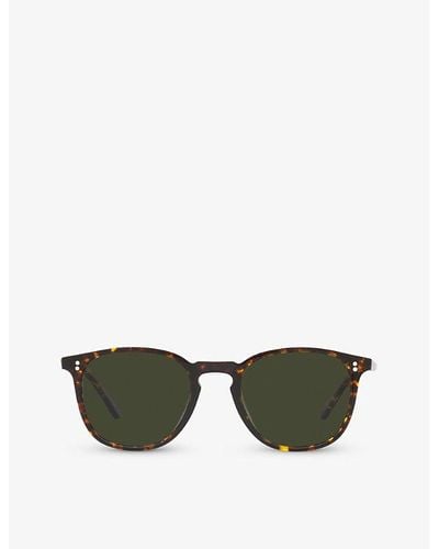 Oliver Peoples Ov5491su Finley Rectangle-frame Tortoiseshell Acetate Sunglasses - Green