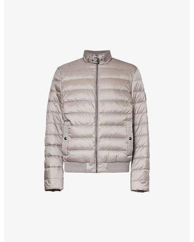 Belstaff Circuit Funnel-neck Brand-patch Shell-down Jacket - White
