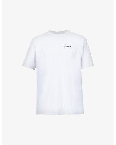 Patagonia Responsibili-tee Recycled Cotton And Recycled Polyester-blend T-shirt - White