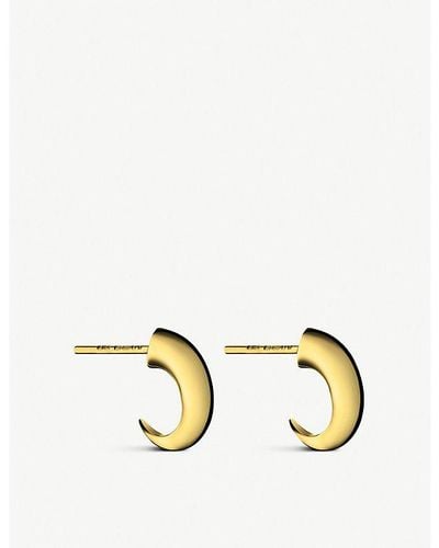 Shaun Leane Cat Claw Yellow Gold-plated Vermeil Silver Hoop Earrings - Metallic