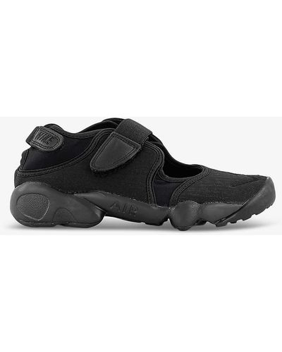 Nike Air Rift Logo-embroidered Woven Low-top Trainers - Black