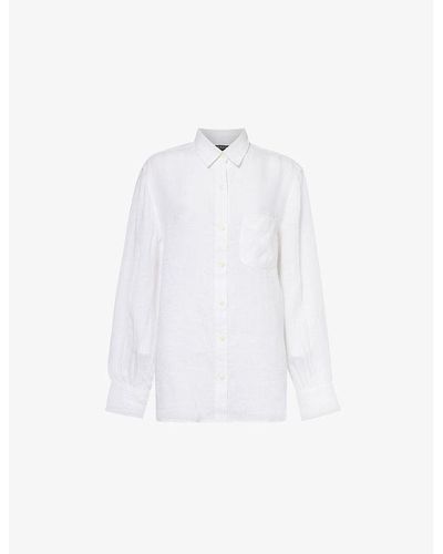 Rag & Bone Maxine Patch-pocket Relaxed-fit Linen Shirt - White
