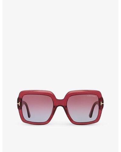 Tom Ford Tr001783 Kaya Square-frame Acetate Sunglasses - Pink