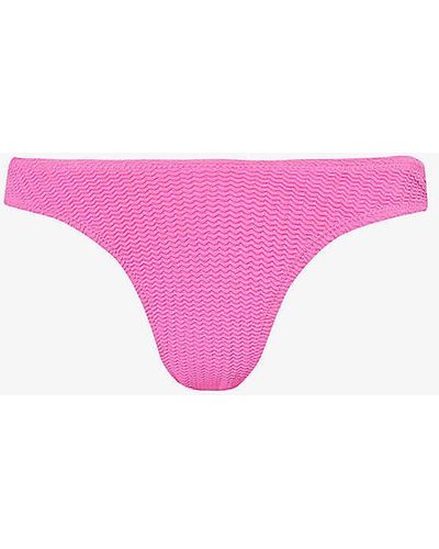 Seafolly Sea Dive Textured Bikini Bottoms - Pink