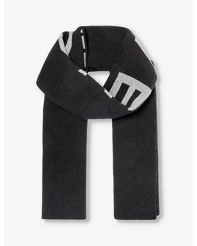 Givenchy 4g Brand-logo Wool And Cashmere Scarf - Black