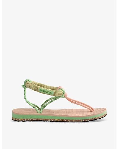 Havaianas Cosmo Madrid T-bar Rubber Sandals - Green