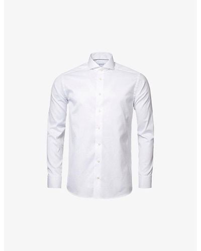 Eton Slim-fit Single-cuff Cotton-twill Shirt - White