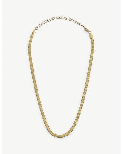 OMA THE LABEL Gidi 4mm 18ct Yellow -plated Brass Necklace - Metallic