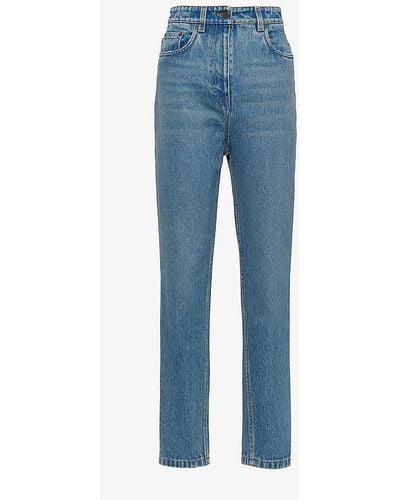 Prada Five Pocket Regular-fit Straight-leg Jeans - Blue