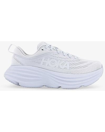 Hoka One One Bondi 8 Lightweight Recycled-polyester-blend Low-top Trainers - White