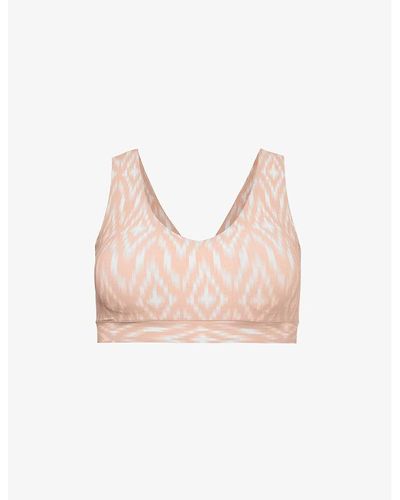 Chantelle Soft Stretch Abstract-pattern Stretch-woven Bra - Pink