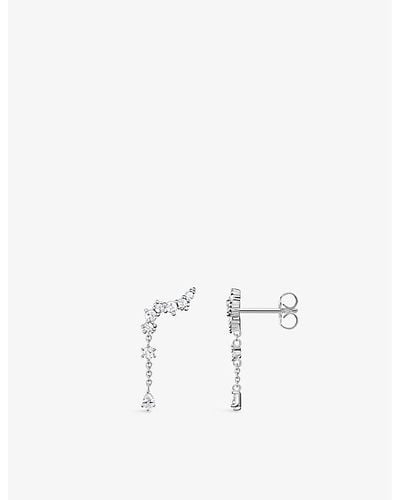 Thomas Sabo Ice Crystals Sterling Silver And Zirconia Earrings - Natural
