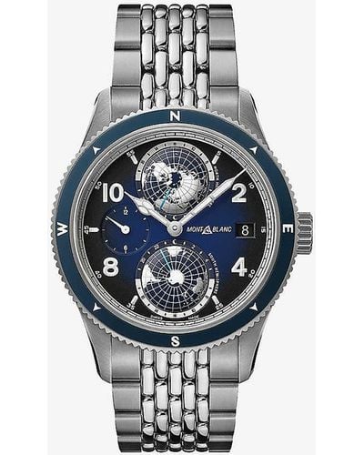Montblanc Mb125567 1858 Geosphere Titanium Automatic Watch - Blue