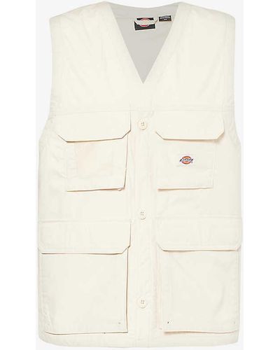 Dickies Fishersville V-neck Cotton Vest Xx - White