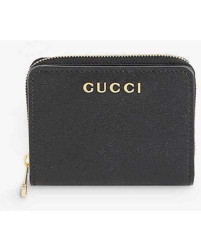 Gucci Logo-plaque Leather Wallet - Black