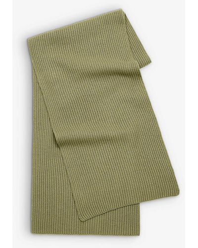JOSEPH Cardigan-stitch Wool-knit Scarf - Green