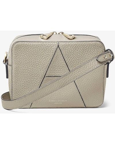 Aspinal of London A Logo-embossed Leather Camera Bag - Natural