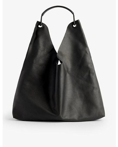 The Row Bindle 3 Leather Top-handle Bag - Black