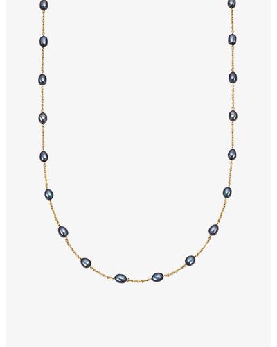 Astley Clarke Biography Peacock Pearl 18ct Yellow-gold Plated Sterling Silver Necklace - Natural